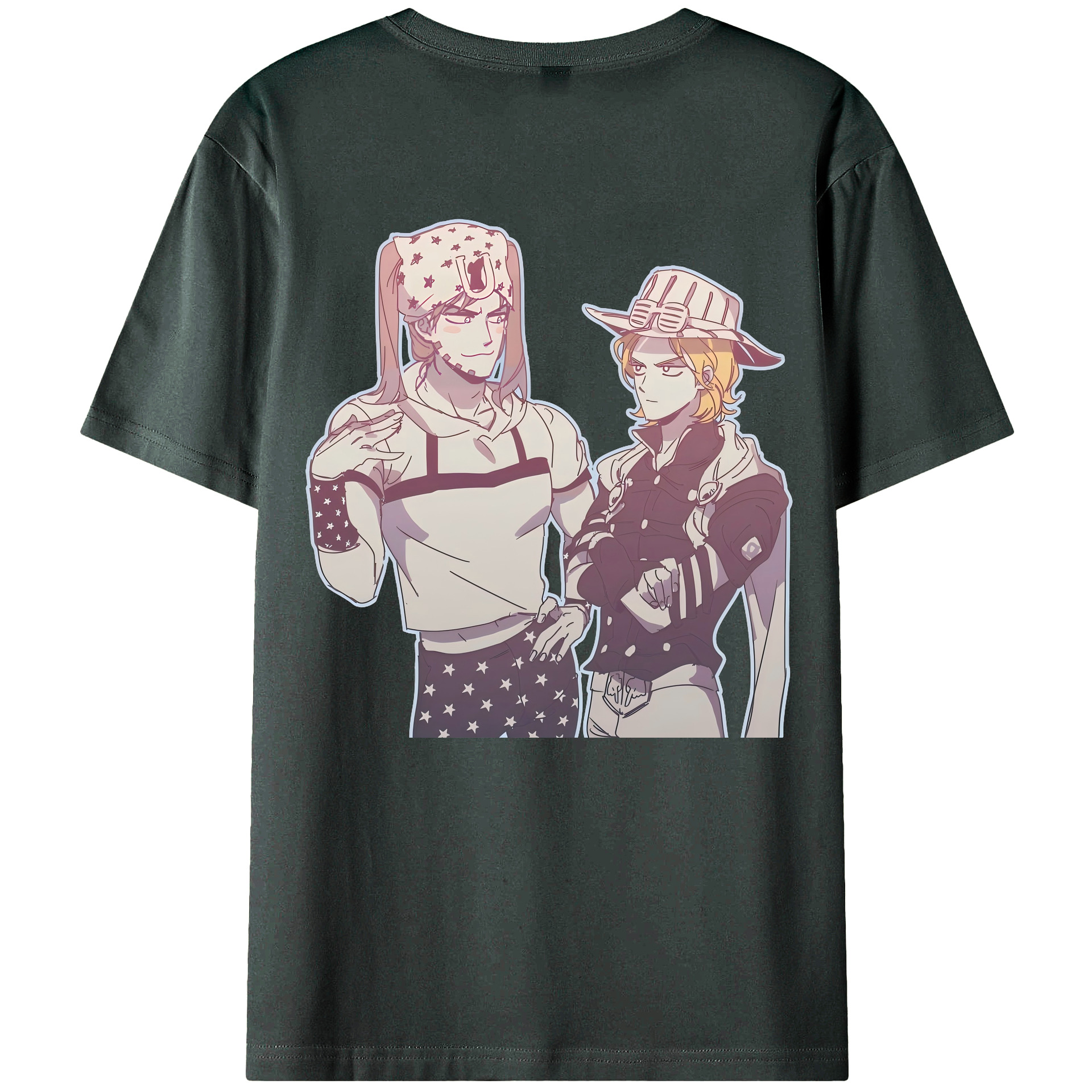 （画像用） ジョジョの奇妙な冒険 JoJo's Bizarre Adventure 綿100％ メンズ半袖Tシャツ（バックプリント） 通気性